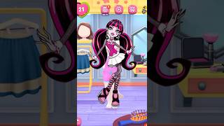 Monster high draculaura look makeover my talking Angela 2 subscribe youtubeshorts cosplay funny [upl. by Anialed]