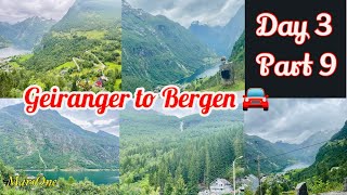 🇳🇴Geiranger to Bergen Road trip Day 3 part 9  Geiranger  Norway Fjord Route By Car MarsOne41 [upl. by Trever]