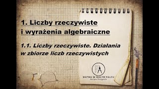 Matematyka matura podstawowa 11 Liczby rzeczywiste Działania w zbiorze liczb rzeczywistych [upl. by Gibbon]