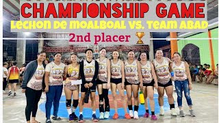 2ND SET Championship Game  Lechon de Moalboal vs Team Abad [upl. by Flaherty]