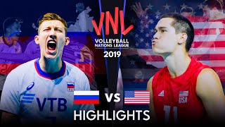 LEGENDARY MATCH  RUSSIA vs USA  FINAL Mens VNL 2019 [upl. by Onder]