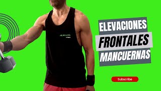 💯 TÉCNICA Elevaciones Frontales con MANCUERNAS [upl. by Alakam]