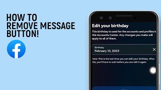 How To Remove Message Button From Facebook easy [upl. by Fia735]