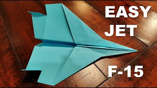 F15 PAPER AIRPLANE Easy amp Simple Origami Project How To Make an Amazing Paper Jet [upl. by Alver]