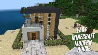 Minecraft Modern House Tutorial minecraftmodernhouse minecraftmoderncity modernhousetutorial [upl. by Nnor74]