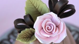 How to Make Chocolate Roses and Leaves [upl. by Nhguavoj]