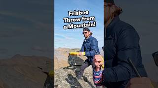 Frisbee Throw from a Mountain 😱 hammadhassan dangerous viralvideo mountainlovers [upl. by Camille]