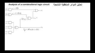 Analysis of a Combinational Logic Circuits تحليل الدوائر المنطقية التتابعية [upl. by Htaek653]