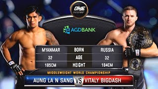 Aung La N Sang vs Vitaly Bigdash II  ONE BATTLEGROUND Fight Replay [upl. by Ainez]