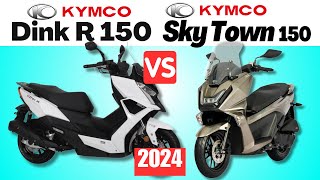 Kymco Dink R 150 vs Kymco Skytown 150  Side by Side Comparison  Specs amp Price  2024 [upl. by Mllly27]