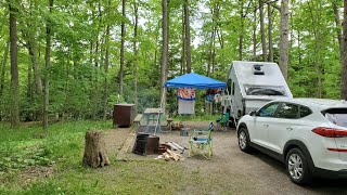 Aliner Camping In Deep Creek Lake Maryland  Part 1 [upl. by Ahsilyt]