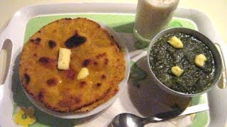 Original Makki Ki Roti And Sarson Ka Saag Recipe With Cornmeal Indian Bread [upl. by Corney]