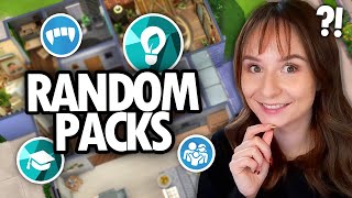 Every room is a RANDOM PACK challenge in The Sims 4 [upl. by Felder]