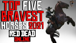 The Five Bravest Horses in Red Dead Online  Horses That Will Not Buck You [upl. by Etam]