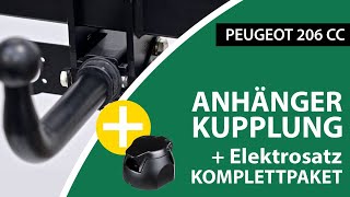 Anhängerkupplung abnehmbar PEUGEOT 206 CC  AUTOHAK Komplettsatz  Montage von Rameder [upl. by Ayotas379]