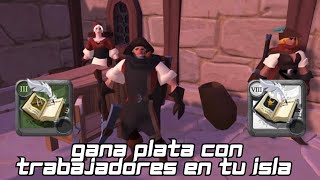 Como ganar plata con los trabajadores y las islas Gremial o individual  albion online [upl. by Ahsined]