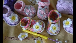 Heklane Cipelice za Bebe Tutorial [upl. by Laicram366]