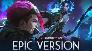 Arcane Season 2 Music  To Ashes and Blood Jinx vs Vi  EPIC VERSION Woodkid Song Soundtrack [upl. by Nolly]