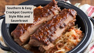 Ultimate Crockpot Country Style Ribs and Sauerkraut Recipe [upl. by Norihs]