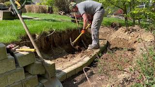 Major Retaining Wall FAILURE and how to REBUILD [upl. by Naic148]