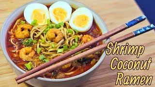 Prawn Coconut Curry Ramen Recipe  Sri Lankan Style Ramen [upl. by Adham893]