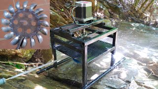 Build a super strong Pelton hydroelectric turbine located in a small stream [upl. by Roede607]