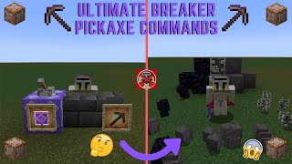 Command Block Tutorial 179 Ultimate Breaker Pickaxe Commands in Minecraft119 [upl. by Eicirtap]