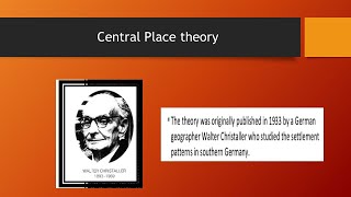 Central Place theory by Christaller [upl. by Ymmak710]