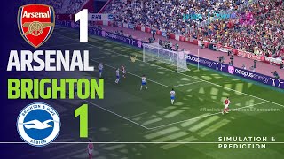 Arsenal 11 Brighton  Premier League 2425  SimulationRecreation eFootball [upl. by Lemhaj]