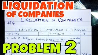 4 Liquidation of Companies  Problem 2 By Saheb Academy  BCOM  BBA  CA INTER [upl. by Donnamarie]