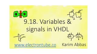 918 Variables amp signals in VHDL [upl. by Nibla]