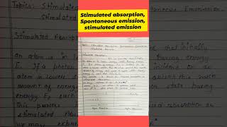 Stimulated absorptionSpontaneous emissionstimulated emission [upl. by Dayiz]