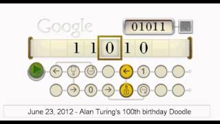 Alan Turing Google Doodle [upl. by Niessuh]