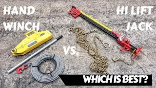 Hand Winching 4x4  Hand Winch vs Hi Lift Jack  Which Is Best  ESSENTIAL SELF RECOVERY TECHNIQUES [upl. by Jeanna]