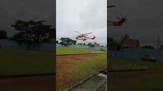 Helikopter Presiden Jokowi Landing di Stadion Pasir Ona Rangkasbitung Shorts [upl. by Eryt636]