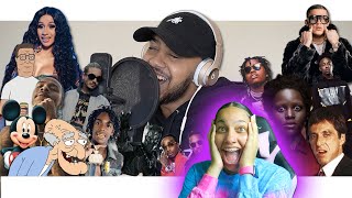 Azerrz Hit Rap Songs in Voice Impressions 2  Mder On My Mind Space Cadet Act Up Reaction [upl. by Japheth]