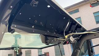 Installation of SAUTVS Front Roof Liner Speaker Pods for Defender And Max HD8 HD10 [upl. by Karisa290]