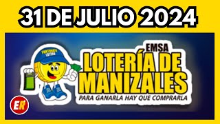 Resultado LOTERIA DE MANIZALES Miércoles 31 de julio 2024 [upl. by Llessur]