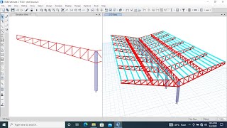 Cantilevered Steel Truss Design in ETABS  Cantilevered Steel Truss Design [upl. by Firooc]