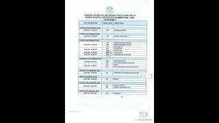 Class 10 and 12  cbse board exam date sheet 20242025 New [upl. by Aya]