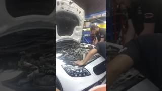 MB E63 AMG M157 engine remove part 1 [upl. by Monaco]