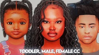 New Sims 4 CC Hair Releases  Female Male Toddler cc  Sims 4 Urban Hairs  clothes 🤩 [upl. by Eelanej]