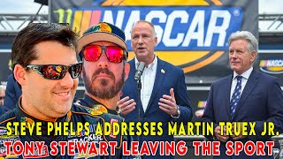 NASCAR’s Steve Phelps addresses Martin Truex Jr Tony Stewart leaving the sport [upl. by Eldred]