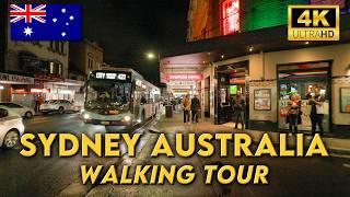 WALKING AROUND SYDNEY AUSTRALIA  Saturday Evening at King St Newtown  4K UHD Video Walk [upl. by Alicea436]