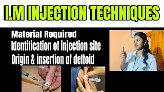 IM INJECTION TECHNIQUES💉 Deltoid muscles  easy way to insert  intramuscular injection💉🌡️ [upl. by Guildroy]