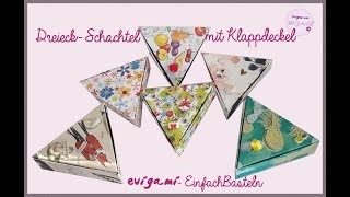 Dreieckschachtel mit Klappdeckel und verschiedenen Griffen [upl. by Nawtna913]