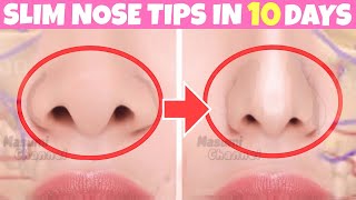 SLIM NOSE TIPS EXERCISES Make Nose Tips Smaller Sharper  Fix Fat Round Nose [upl. by Eybba]