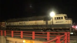 092524  BNSF 9653 with PTC trails on BNSF coal train in Centralia Illinois [upl. by Itnahs197]