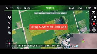 Litchi app tracking feature testing for DJI mini2  500 mt height achieved but lost tracking [upl. by Heins]