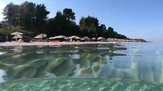 Crystal Clear water at Agora Beach Halkidiki  Greece [upl. by Orose]